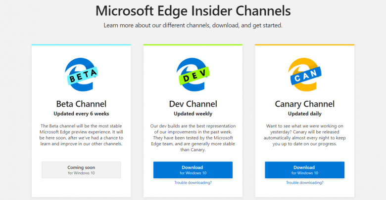 Download Chromium Based Microsoft Edge Browser