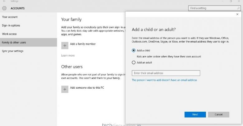 Windows 10 Family Protection